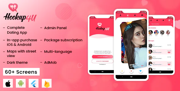 Hookup4u - Dating App | AI-Powered Flutter Dating App with Admin Panel | Tinder Clone