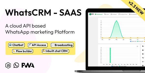 WhatsCRM - Chatbot, Flow Builder, API Access, WhatsApp CRM SAAS System