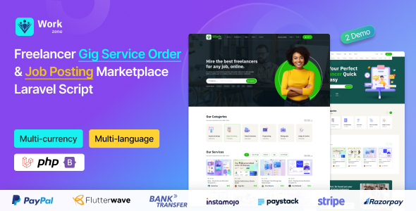 Workzone - Freelancer Marketplace for Gig Service Order & Job Posting Laravel Script