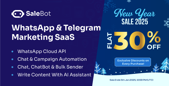 SaleBot - WhatsApp And Telegram Marketing SaaS - ChatBot & Bulk Sender