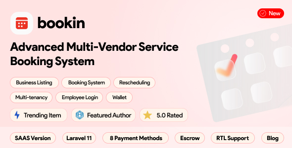 Bookin SaaS - Multi Vendor Service Booking System