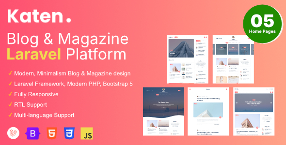 Katen - Blog & Magazine Laravel Script