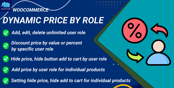 Dynamic Price, Discounts or Increase by role user for WooCommerce