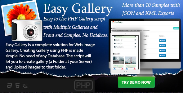 Easy Gallery - PHP based No-Database Gallery Creator