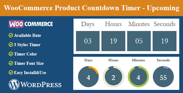 WooCommerce Product Countdown Timer - Upcoming