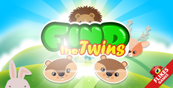 Find the twins - HTML5 game, Construct 2, capx, mobile control, AdSense