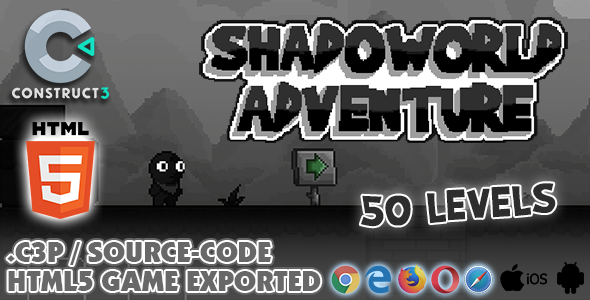 Shadoworld Adventure HTML5 Game - With Construct 3 All Source-code