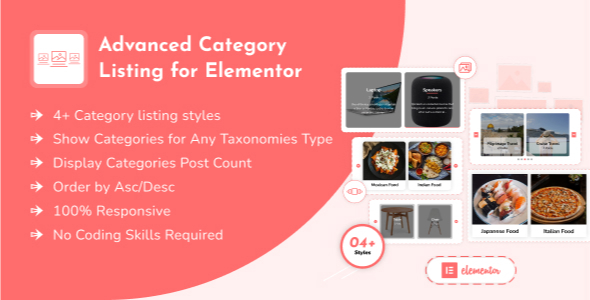 Advanced Category Listing for Elementor