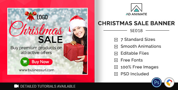 Shopping & E-commerce | Christmas Sale Banner (SE018)