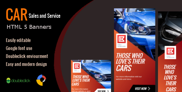 Car Sales and Service - HTML Animated Banner 01