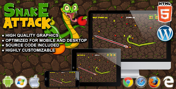 Snake Attack - HTML5 Survival Game