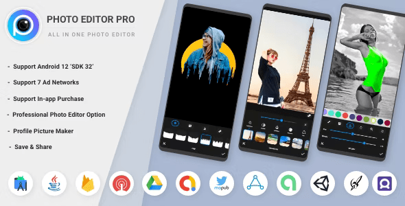 Photo Editor Lab - Profile Maker & Change Bg Effect - 7 Ad Networks & In-app purchase