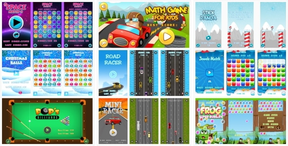 9-GAMES IN 1 BUNDLE! №1 (Construct 3 | Construct 2 | Capx)