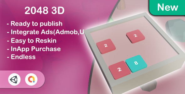 2048 - 3D (Unity Template+Admob+Android+iOS)