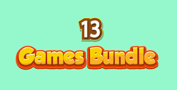 Bundle N°1 : 13 HTML5 GAMES - For Web & Mobile + AdMob (CAPX, C3p and HTML5)