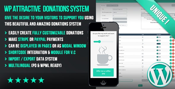 WP Attractive Donations System - Easy Stripe & Paypal donations