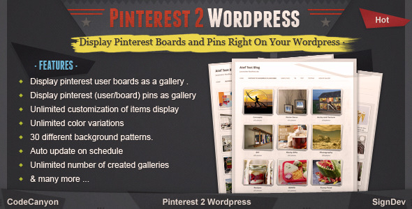 Pinterest to WordPress - WordPress Pinterest Gallery Plugin