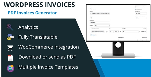 WordPress Invoice Generator with WooCommerce Integration and Stripe Payments