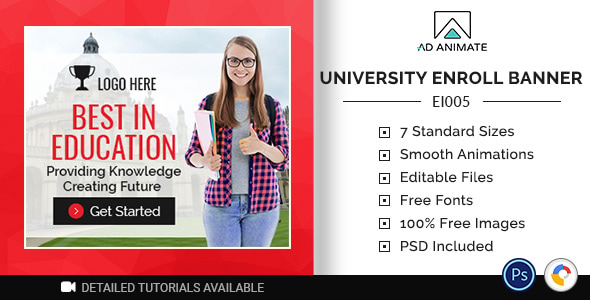 Education & Institute | University Enroll Banner (EI005)