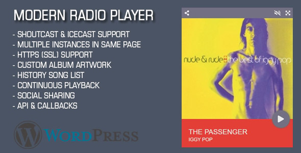 Modern Radio Player Wordpress Plugin