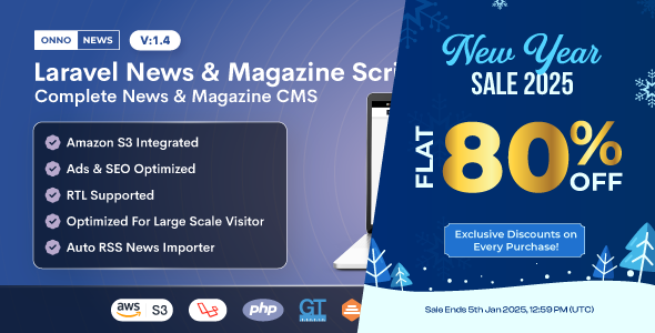 ONNO - Laravel News & Magazine Script