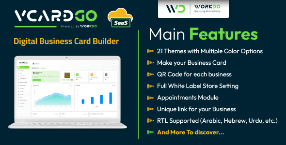 vCardGo SaaS - Digital Business Card Builder