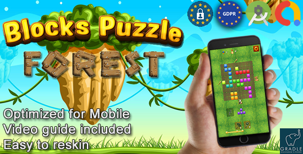 Puzzle Blocks Forest (Admob + GDPR + Android Studio)