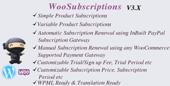 WooSubscriptions - Subscriptions for WooCommerce