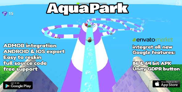 Aquapark - Unity 3D Game Template for Android & IOS Source Code