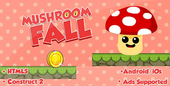 Mushroom Fall - HTML5 Game