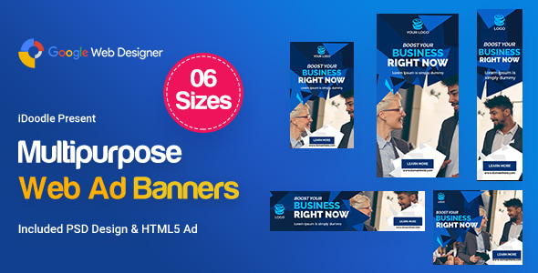 Multi-Purpose Banners HTML5 D73 Ad - GWD & PSD