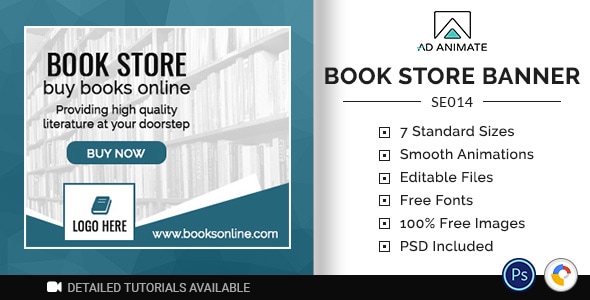 Shopping & E-commerce | Book Store Banner (SE014)