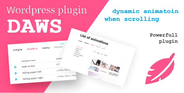 DAWS-WP - Dinamic Animation When Scrolling wordpress plugin