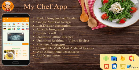 My Chef - Android Recipes App With Web Admin Panel