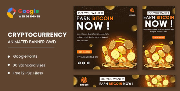 Bitcoin Ads Animated Banner Google Web Designer