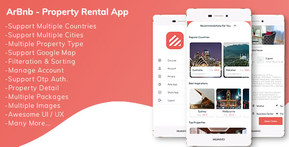 Arbnb App - Property Rental Complete Solution