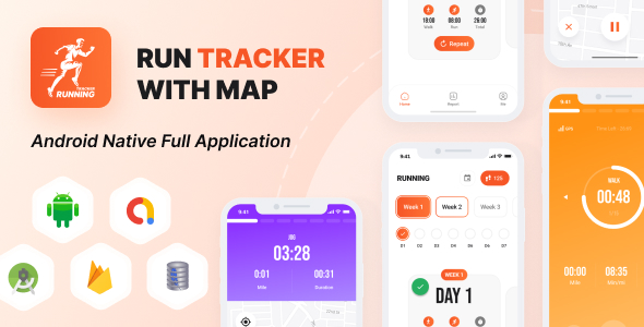 Run Tracker with Map - Android App with In-App Purchase and Google Ads