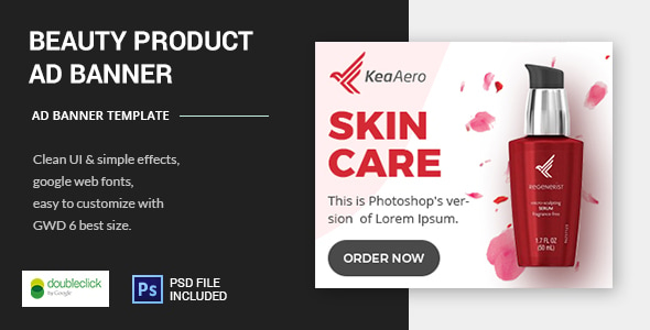 Beauty Care Product - HTML5 Animated Banner Template