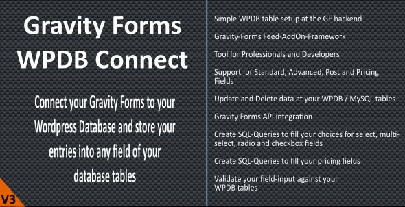 Gravity Forms - WPDB / MySQL Connect