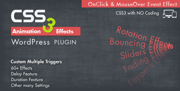 Animation CSS3 Effects Wordpress Plugin