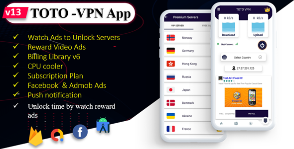 TOTO - VPN | VPN App | Facebook Ads | Admob Ads | Ads Manage Remotely | VPN | VPN Subscription Plan