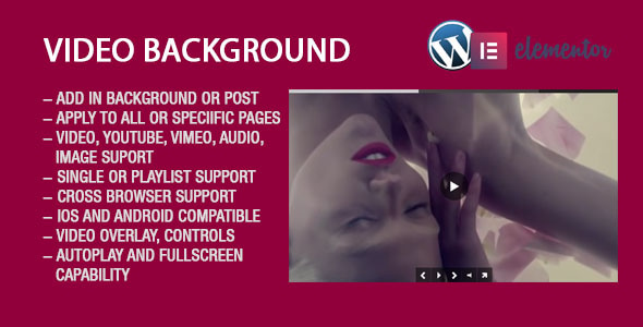 Video Background Elementor Widget