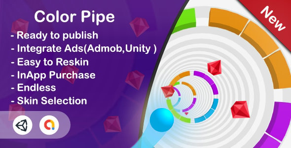 Color Pipe -Ultra Casual (Unity Complete+Admob+InApp )