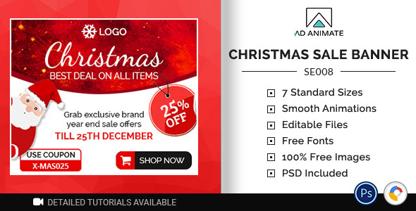 Shopping & E-commerce | Christmas Sale Banner (SE008)