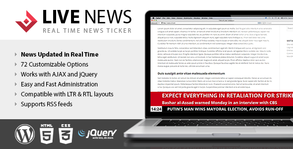 Live News - News Ticker Plugin for WordPress