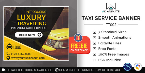 Tour & Travel | Taxi/Cab Service Banner (TT002)