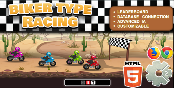 Biker Type Racing ( Educational Game | CAPX , C3P , HTML5 )