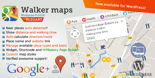 Google Maps Neighborhood Walker for Wordpress