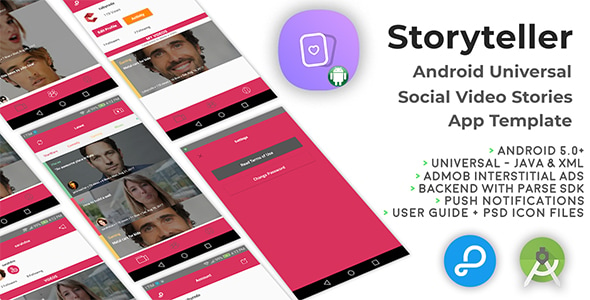 Storyteller | Android Universal Video Sharing App Template