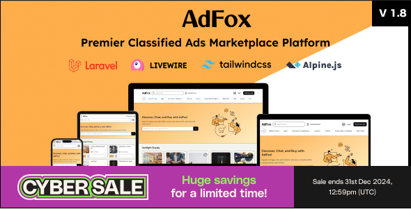 AdFox - PWA Classified Ads with App-Like Mobile & Web Interface | Multi-Purpose Marketplace Solution